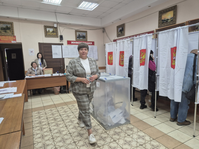 Екатерина Потемкина и Александр Гужвин проголосовали