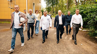 В округе продолжается ремонт хирургического корпуса Пушкинской клинической больницы им. Розанова В.Н.