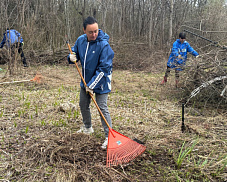 В районе реки Учи рядом с ЖК «Южное Пушкино» прошел субботник