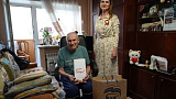 Участника ВОВ Бронислава Марковича Бермана поздравили с приближающимся Днём Победы