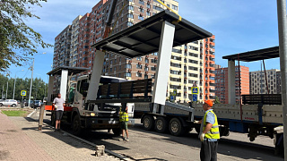 В округе Пушкинский заменяют автобусные павильоны 