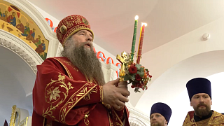 Епископ Сергиево-Посадский и Дмитровский Кирилл совершил Божественную литургию в Георгиевском храме Ивантеевки