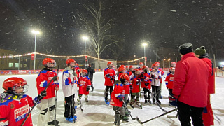 В Пушкино стартовали тренировки по хоккею «Красная Машина Двор»